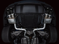 AWE 2024 Ford Mustang GT Fastback S650 RWD SwitchPath Cat-Back Exhaust w/ Quad Diamond Black Tips