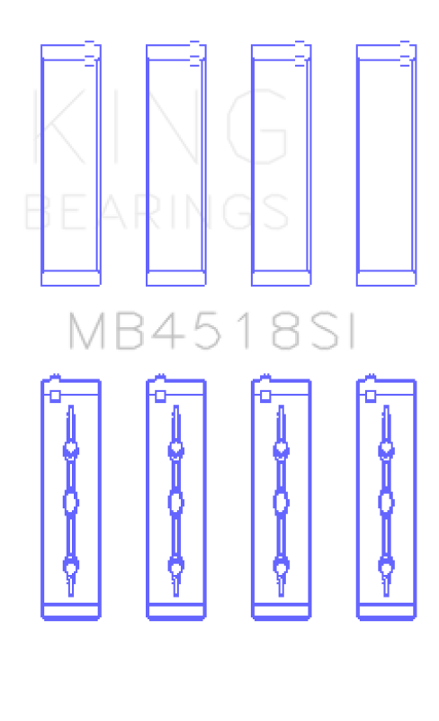 King Engine Bearings Chrysler Pentastar 3.6L Erb V6 (Size +0.50mm) Main Bearing Set (view 2)