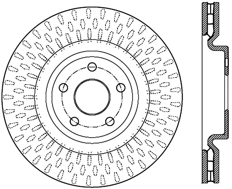 StopTech 12-13 Jeep SRT8 Front Right Slotted Sport Brake Rotor (view 2)