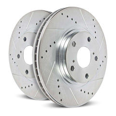 Power Stop 06-13 Chevrolet Corvette Rear Evolution Drilled & Slotted Rotors - Pair