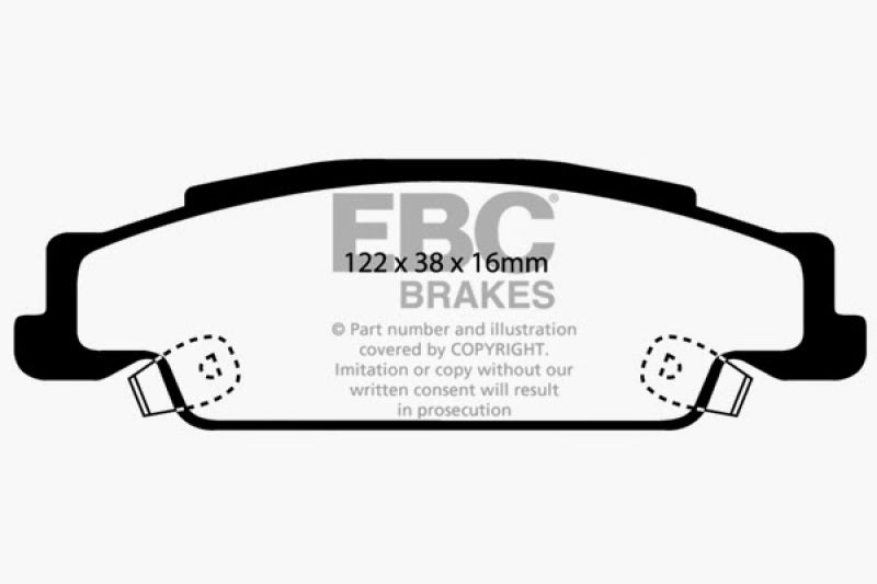 EBC 02-05 Cadillac CTS 2.6 Redstuff Rear Brake Pads Main image