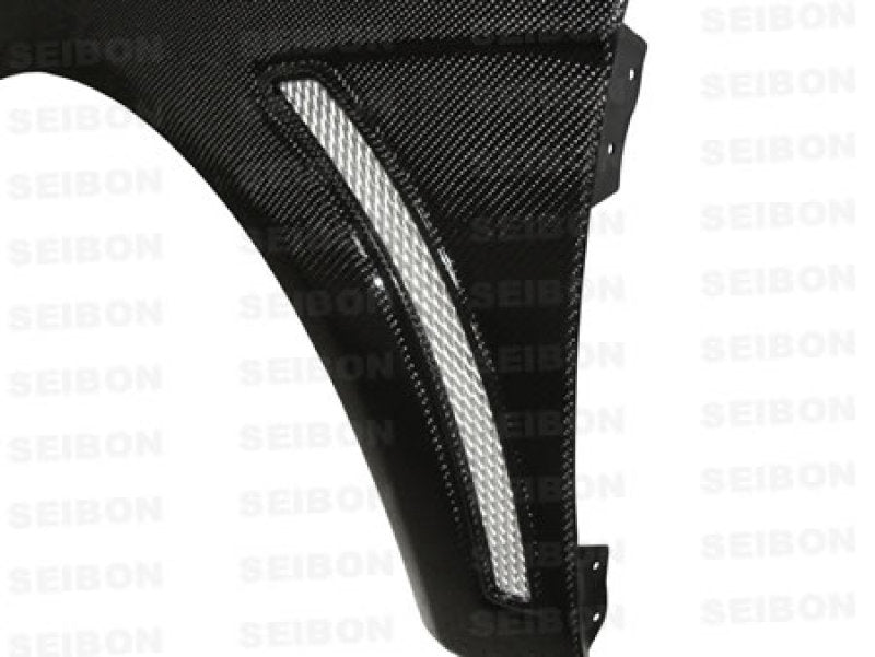 Seibon 08-12 Mitsubishi Evo X 10mm Wider Carbon Fiber Fenders Main image