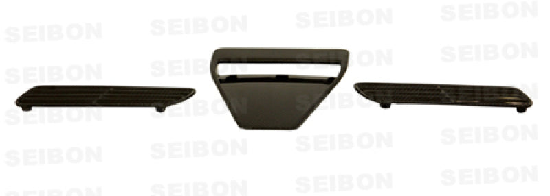 Seibon 08-09 Mitsubishi Evo X Carbon Fiber Hood Scoop - Only Fits OEM Hoods (Not Seibon Hoods) Main image