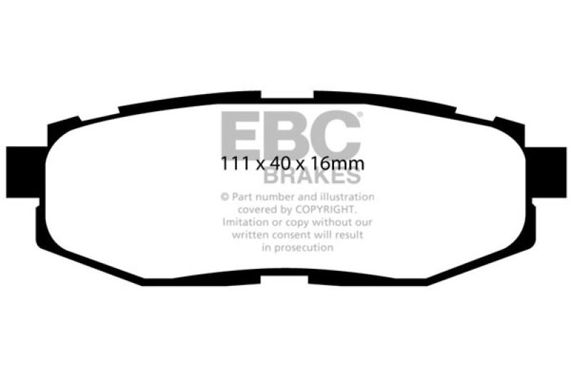 EBC 12+ Scion FR-S 2 Greenstuff Rear Brake Pads (view 2)