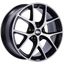 BBS SR 17x7.5 5x100 ET48 Satin Black Diamond Cut Face Wheel -70mm PFS/Clip Required