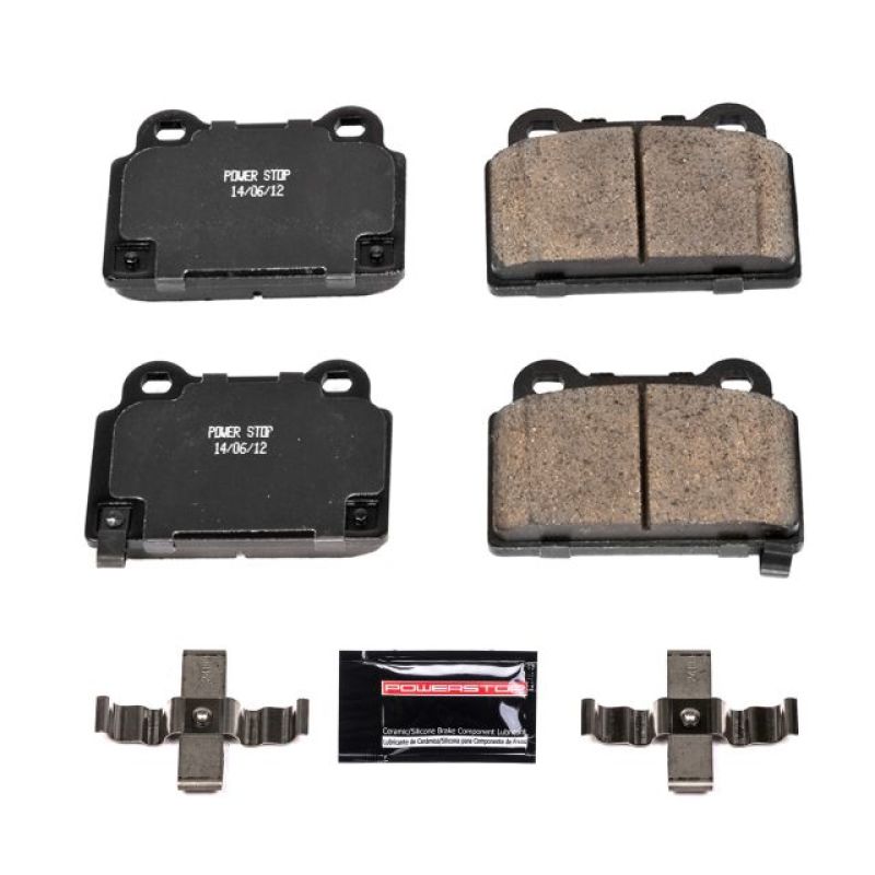 Power Stop 08-15 Mitsubishi Lancer Rear Z23 Evolution Sport Brake Pads w/Hardware Main image