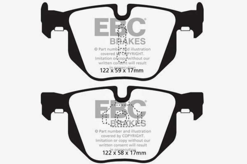 EBC 10-14 BMW X5 3.0 Turbo (35) Yellowstuff Rear Brake Pads (view 3)