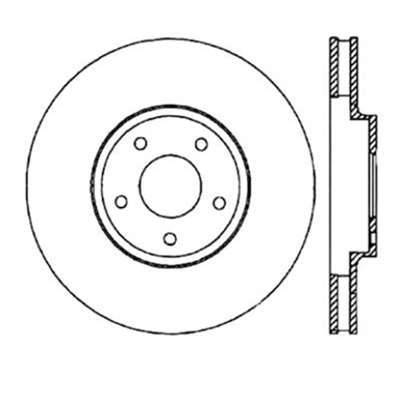 StopTech 06-07 350Z / 05-07 G35 exp Sport/ 06-07 G35X SportStop Slotted & Drilled Front Right Rotor Main image