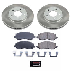 Power Stop 08-17 Mitsubishi Lancer Front Semi-Coated Rotor Kit