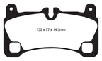EBC 08 Porsche Cayenne 4.8 Turbo Yellowstuff Rear Brake Pads (view 3)