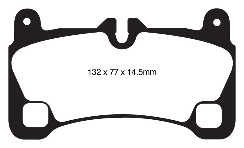 EBC 08 Porsche Cayenne 4.8 Turbo Yellowstuff Rear Brake Pads (view 3)