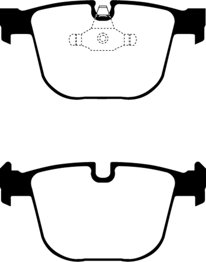 EBC 10-14 BMW X5 4.4 Twin Turbo (50) Greenstuff Rear Brake Pads (view 2)