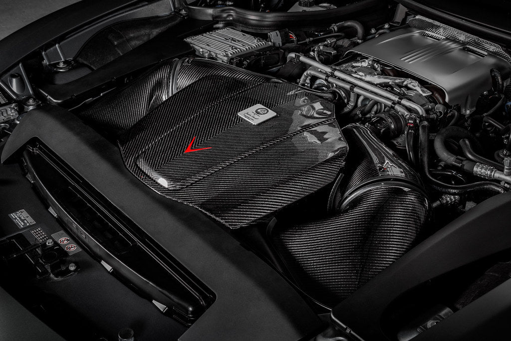 Eventuri Mercedes C190 / R190 AMG GT / GTS / GTR Black Carbon Intake + Engine Cover - Gloss