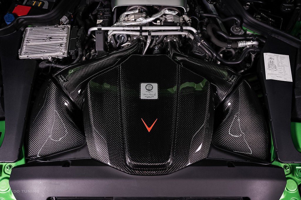Eventuri Mercedes C190 / R190 AMG GT / GTS / GTR Black Carbon Intake + Engine Cover - Gloss