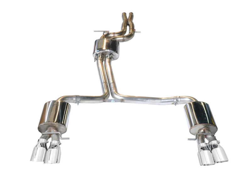 AWE Tuning Audi B8 / B8.5 S4 3.0T Touring Edition Exhaust - Chrome Silver Tips (90mm) (view 4)