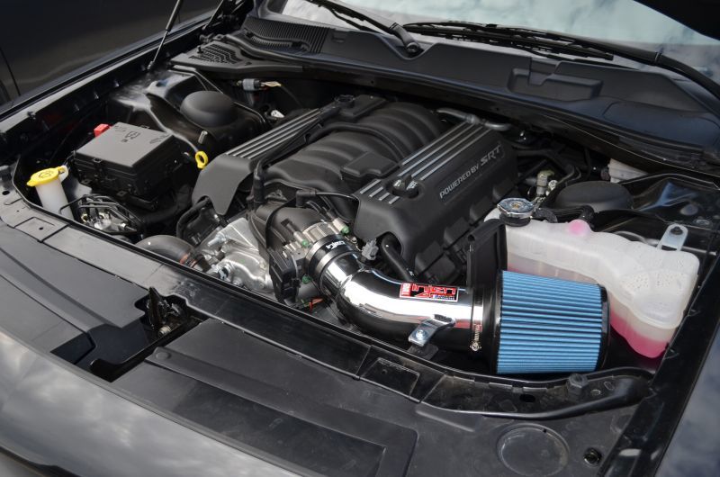 Injen 11-20 Dodge Challenger SRT-8 6.4L V8 Wrinkle Black Power-Flow Short Ram Intake (view 3)
