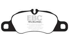 EBC 09-12 Porsche 911 (997) (Cast Iron Rotor only) 3.6 Carrera 2 Yellowstuff Front Brake Pads