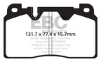 EBC 12+ Audi Q5 2.0 Turbo (Brembo) Yellowstuff Front Brake Pads (view 3)