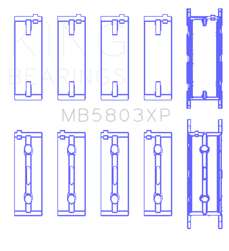 King Engine Bearings BMW S65B40A Crankshaft Main Bearings Set of 5 Main image