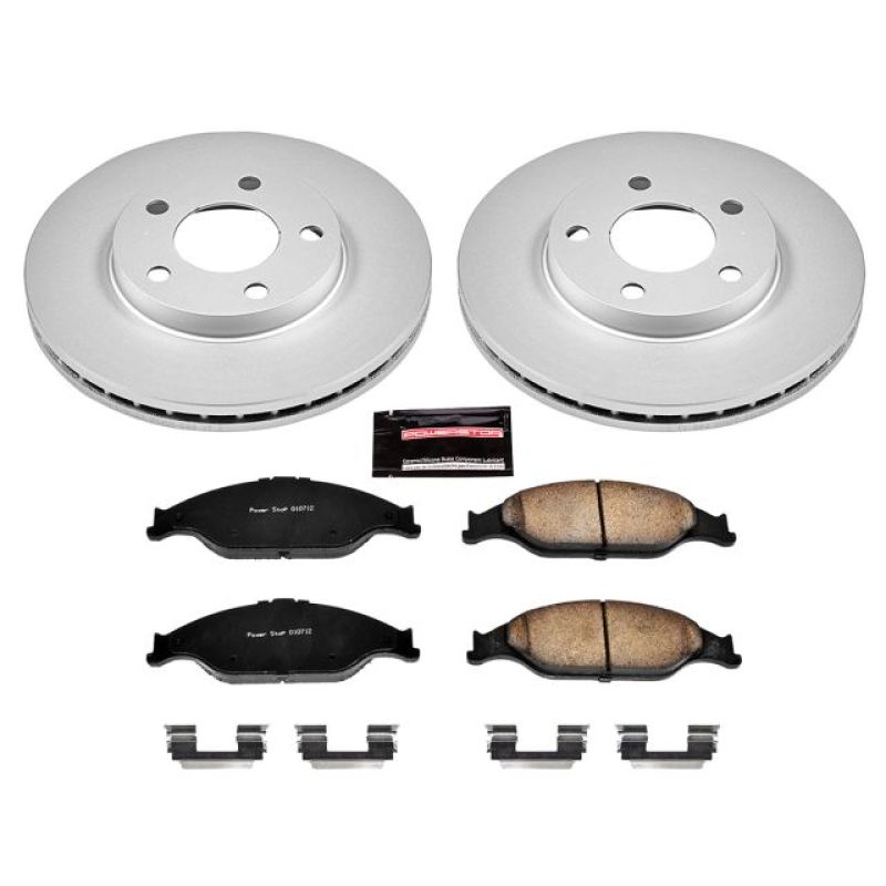 Power Stop 99-04 Ford Mustang Front Z17 Evolution Geomet Coated Brake Kit Main image