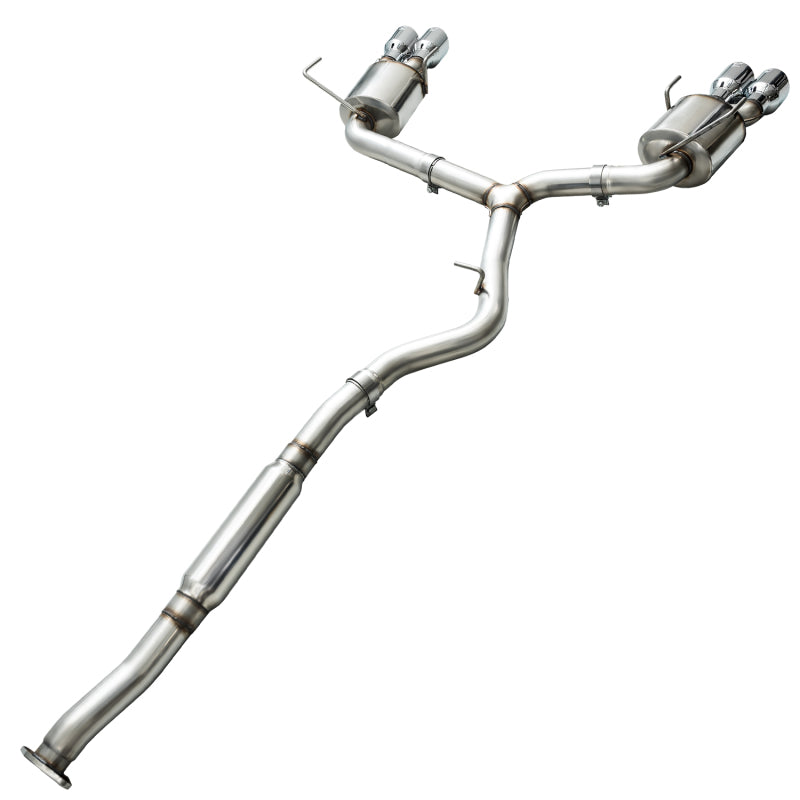 AWE Tuning 2015+ Subaru WRX VA Sedan Touring Edition Exhaust - Chrome Silver Tips (102mm) (view 6)