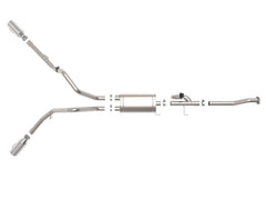 aFe Gemini XV 3in 304 SS Cat-Back Exhaust 15-20 Ford F-150 V6 2.7L/3.5 w/ Polished Tips