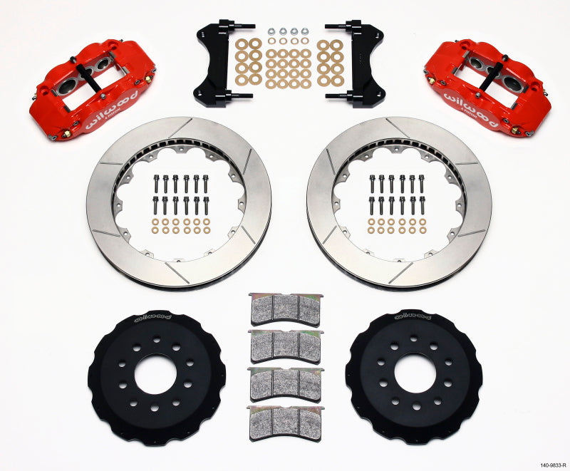 Wilwood Narrow Superlite 6R Front Hat Kit 13.06in Red 98-02 Camaro/Firebird Main image