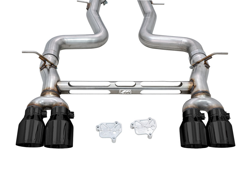AWE Tuning BMW F8X M3/M4 Track Edition Cat-Back Exhaust - Diamond Black Tips (view 9)