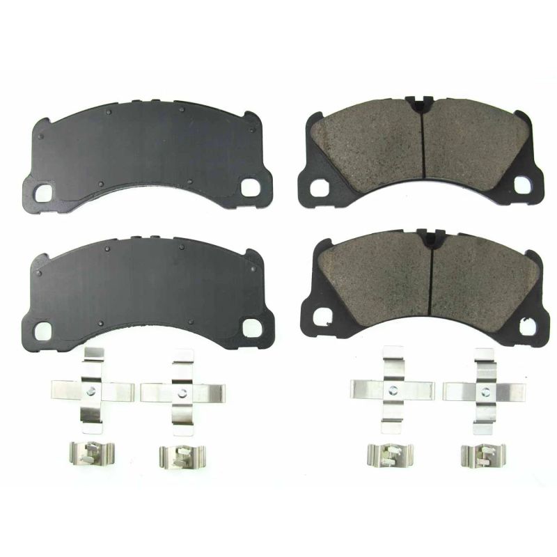 Power Stop 13-17 Porsche Cayenne Front Z17 Evolution Ceramic Brake Pads w/Hardware Main image