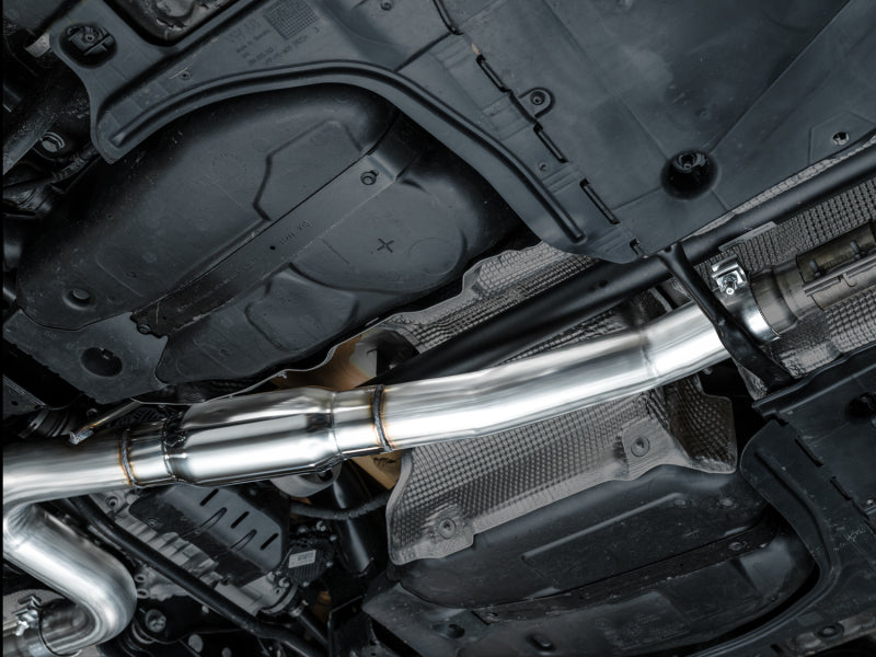 AWE Tuning MK8 Volkswagen Golf R 3in Touring Edition Quad Exhaust - Chrome Silver Tips (view 4)