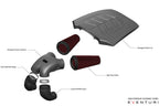 Eventuri 4.0TFSI Twin Turbo V8 Black Carbon Intake System - Rubber Inlet