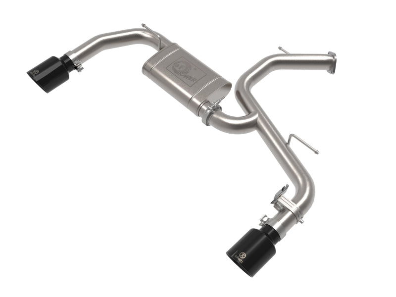 aFe Takeda Hyundai Elantra N 22-23 L4-2.0L (t) 3in SS Axle-Back Exhaust System w/ Black Tips Main image