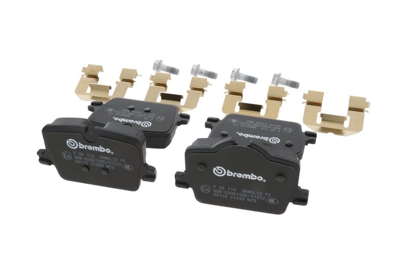 Brembo OE 2022 BMW i4/19-22 Z4/20-22 Toyota GR Supra PRIME Low-Met Brake Pad - Rear (view 9)