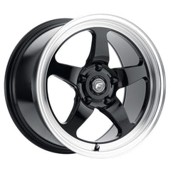 Forgestar D5 18x10 / 5x120.65 BP / ET+25 / 6.5in BS Gloss Black Machined Wheel
