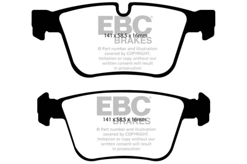 EBC 07-11 Mercedes-Benz CL63 AMG 6.2 Yellowstuff Rear Brake Pads (view 2)