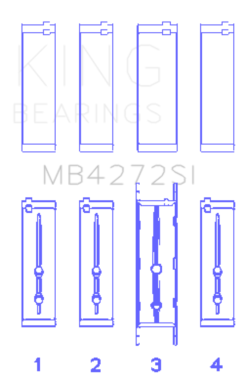 King Engine Bearings Holden Alloytec 175/190 Crankshaft Main Bearing Set (view 2)
