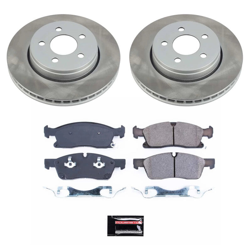 Power Stop 11-16 Jeep Grand Cherokee Front Semi-Coated Rotor Kit Main image