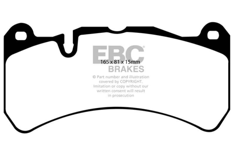 EBC 07-08 Ferrari 430 Scuderia 4.3 Yellowstuff Front Brake Pads (view 4)