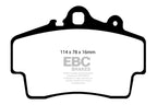 EBC 97-99 Porsche Boxster (Cast Iron Rotors only) 2.5 Redstuff Front Brake Pads (view 2)