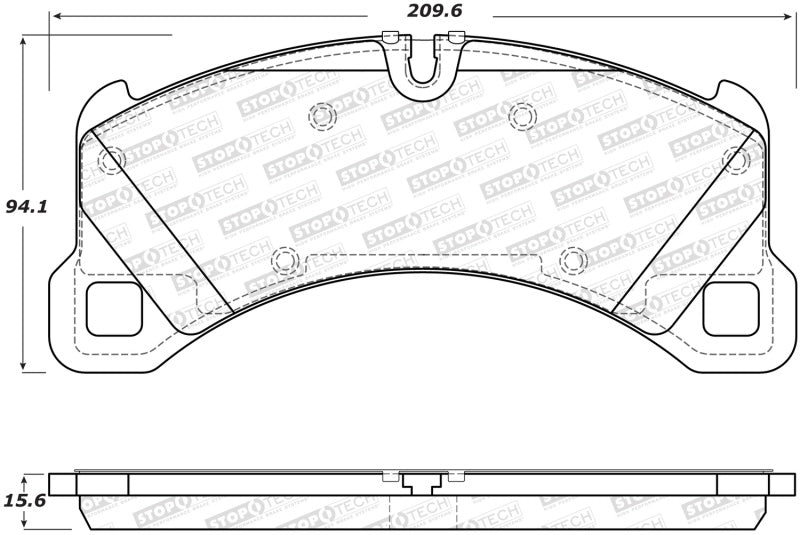 StopTech 2015+ Porsche Macan / 2017+ Porsche Panamera Street Performance Front Brake Pads Main image