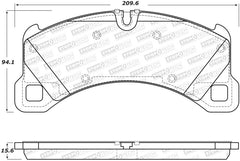 StopTech 2015+ Porsche Macan / 2017+ Porsche Panamera Street Performance Front Brake Pads