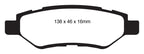EBC 08-13 Cadillac CTS 3.0 Redstuff Rear Brake Pads (view 8)