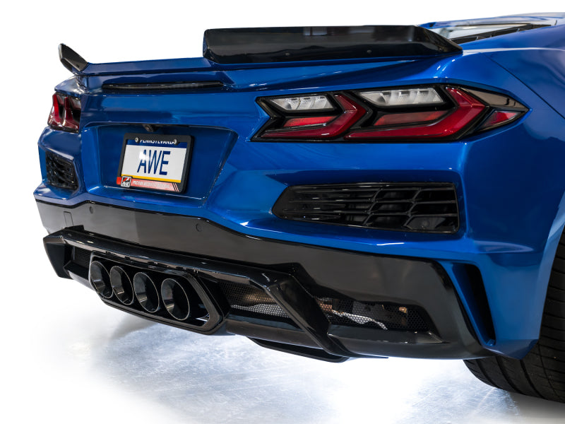 AWE Tuning 2023 C8 Corvette Z06 SwitchPath Cat-Back Exhaust - Diamond Black Tips (view 4)