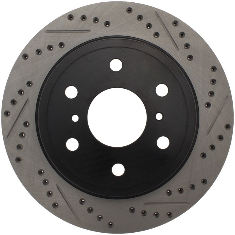 StopTech 05-10 GMC Sierra (w/ Rear Drum) / 07-09 GMC Yukon Rear Right Slotted & Drilled Rotor Secondary image