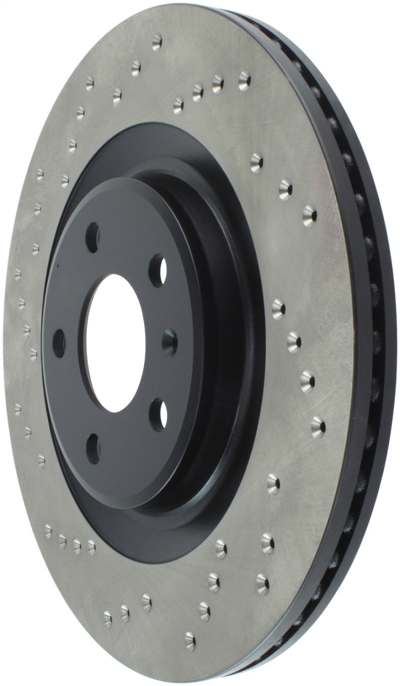 StopTech 12 Audi S4 Rear Right Drilled Rotor (view 4)