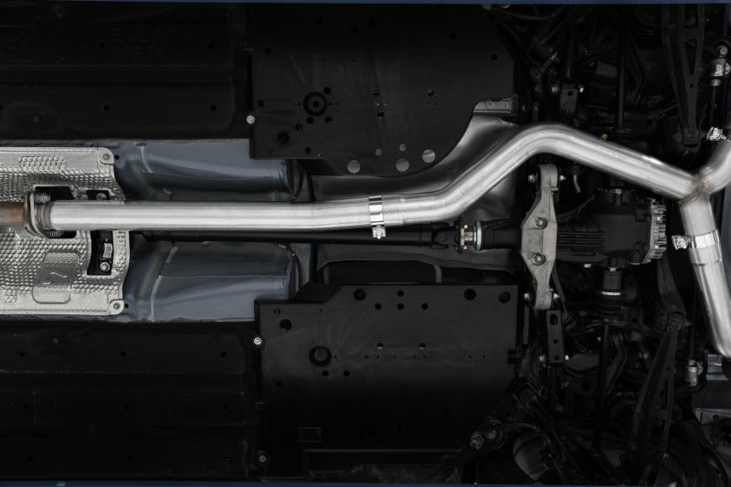 MBRP 2022+ Subaru WRX 3in Cat-Back Dual Split Rear Quad Carbon Fiber Tips Street Profile Exhaust (view 2)