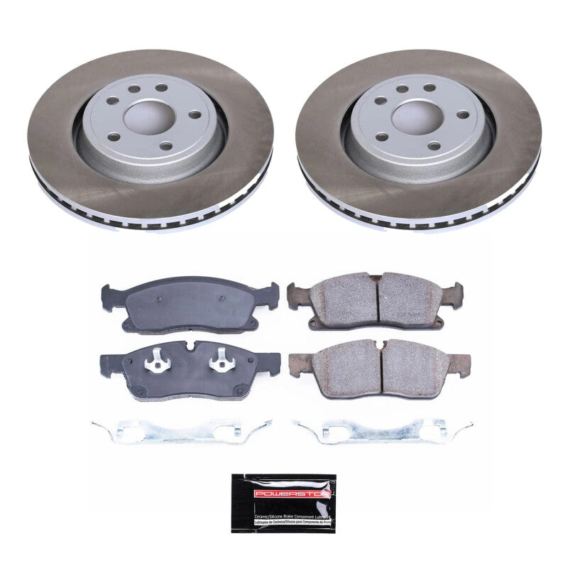 Power Stop 13-15 Jeep Grand Cherokee Front Semi-Coated Rotor Kit Main image