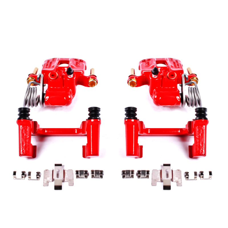 Power Stop 94-04 Ford Mustang Rear Red Calipers w/Brackets - Pair Main image