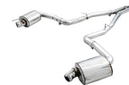AWE Tuning 2017+ Challenger 5.7L Touring Edition Exhaust - Non-Resonated - Chrome Silver Quad Tips (view 4)