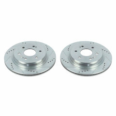 Power Stop 19-20 Chevrolet Silverado 1500 Rear Evolution Drilled & Slotted Rotors - Pair